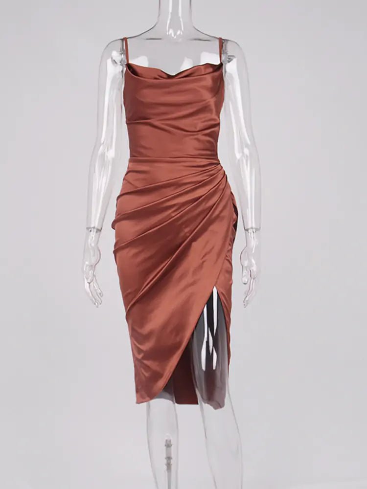 Midi Satin Dress